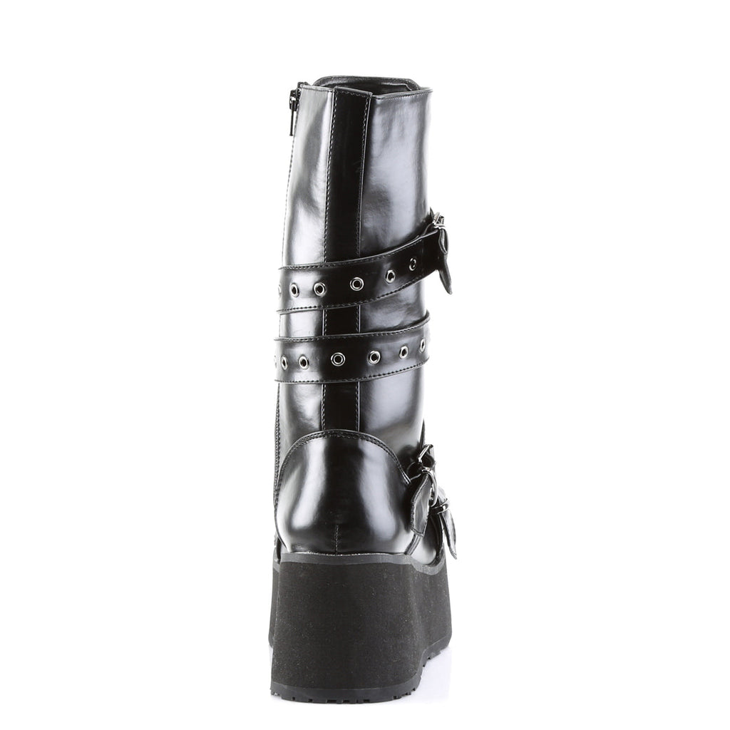 DemoniaCult Mens Boots TRASHVILLE-205 Blk Vegan Leather