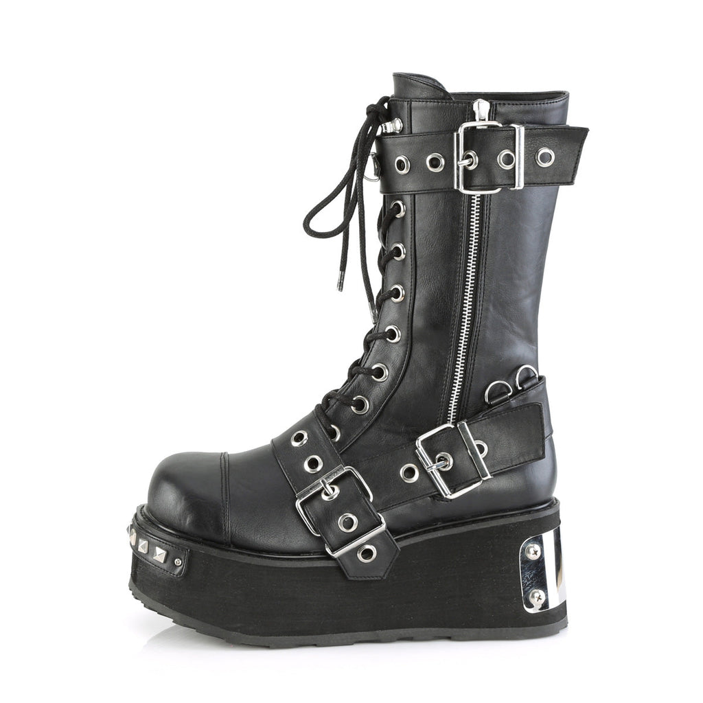 DemoniaCult Mens Boots TRASHVILLE-250 Blk Vegan Leather