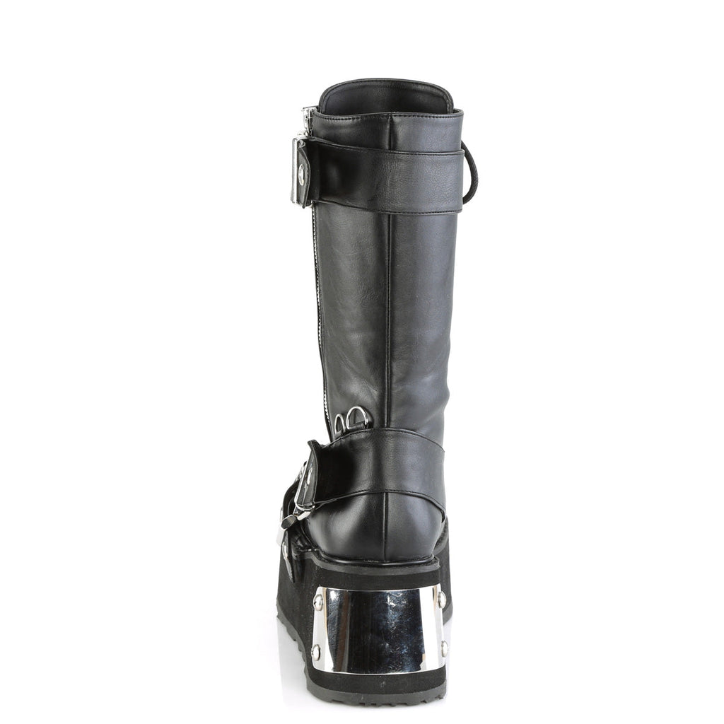 DemoniaCult Mens Boots TRASHVILLE-250 Blk Vegan Leather