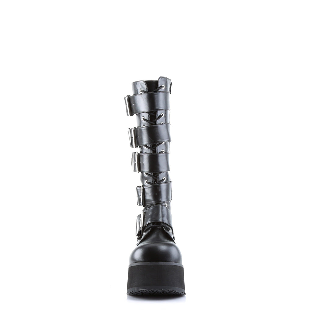 DemoniaCult Mens Boots TRASHVILLE-518 Blk Vegan Leather