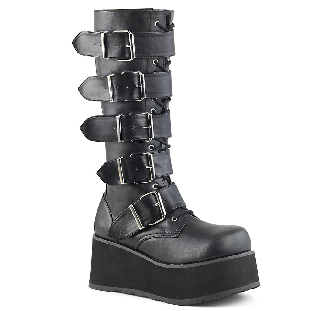 DemoniaCult Mens Boots TRASHVILLE-518 Blk Vegan Leather