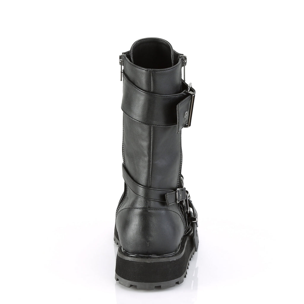 DemoniaCult Mens Boots VALOR-220 Blk Vegan Leather