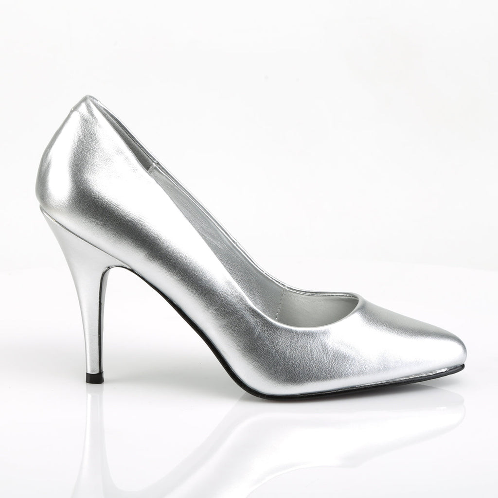 Pleaser Womens Pumps VANITY-420 Slv Faux Leather