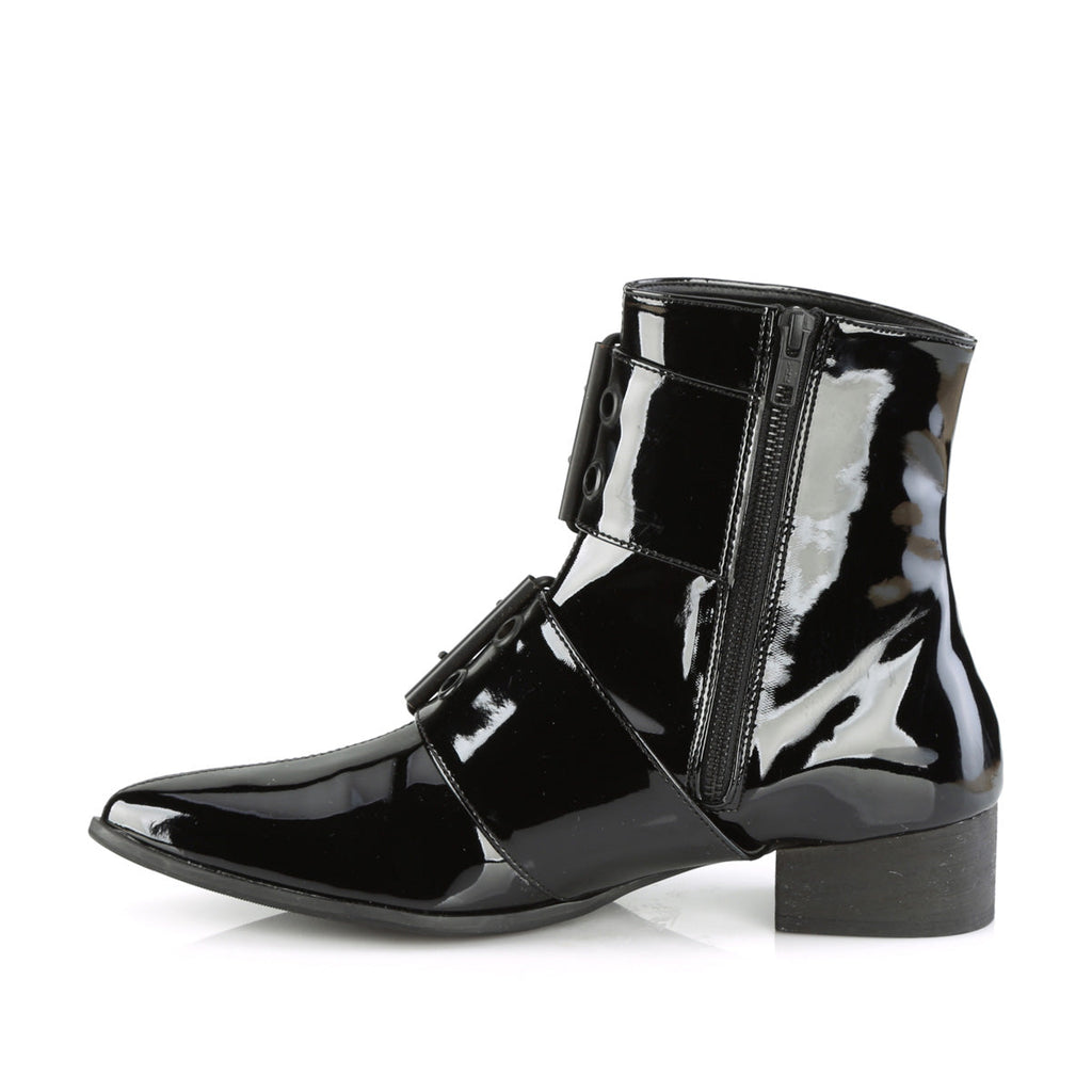 DemoniaCult Mens Boots WARLOCK-55 Blk Pat
