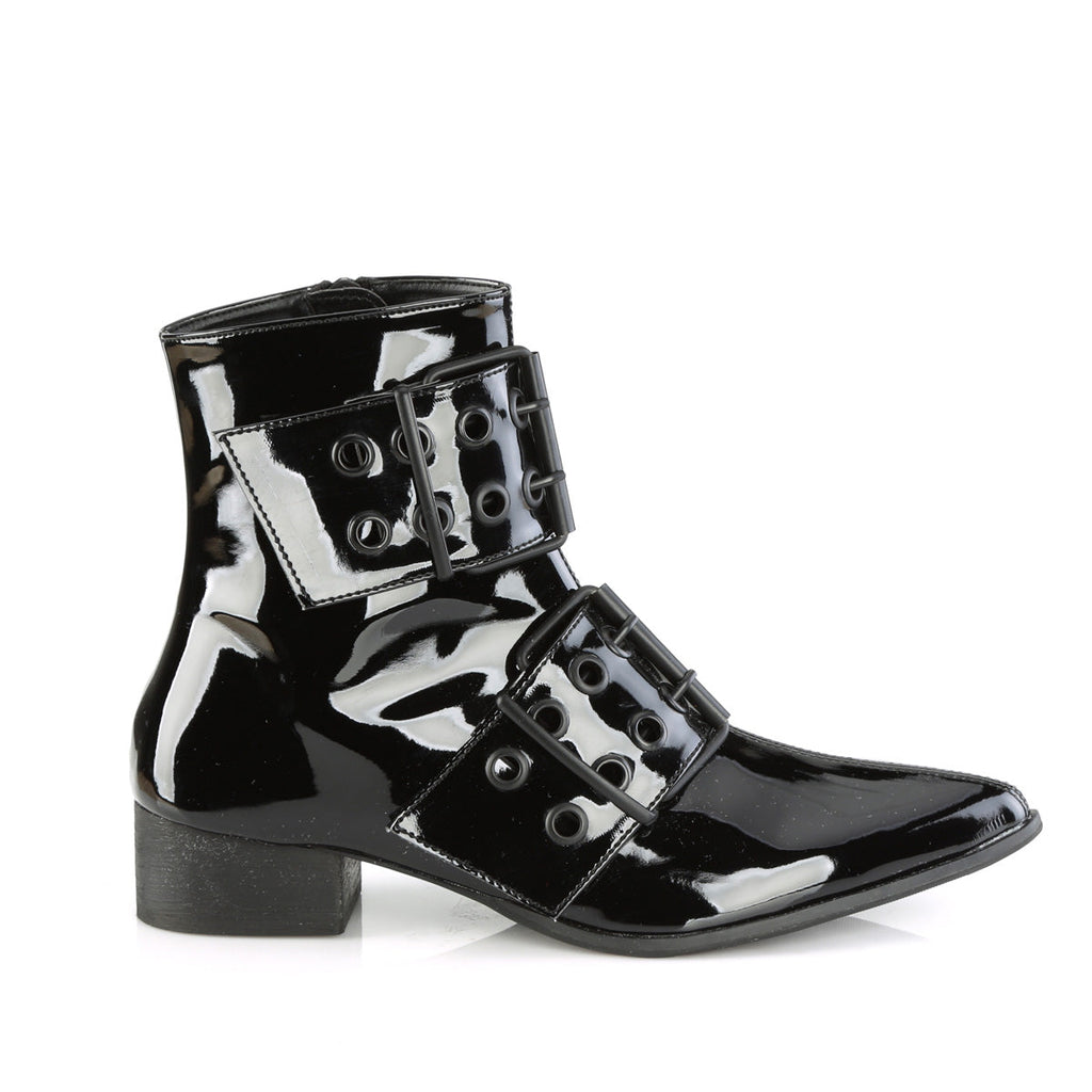 DemoniaCult Mens Boots WARLOCK-55 Blk Pat
