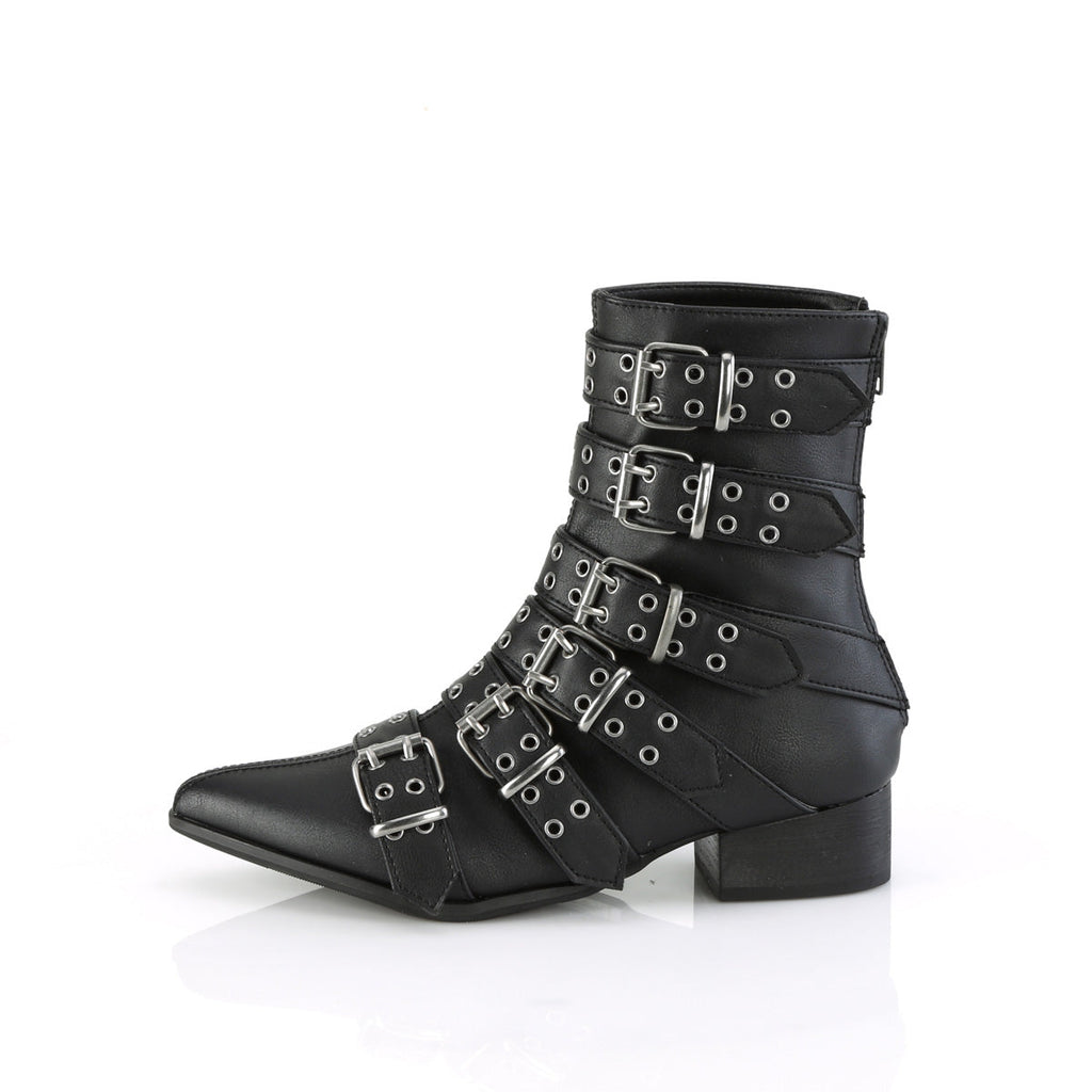 DemoniaCult Mens Boots WARLOCK-70 Blk Vegan Leather
