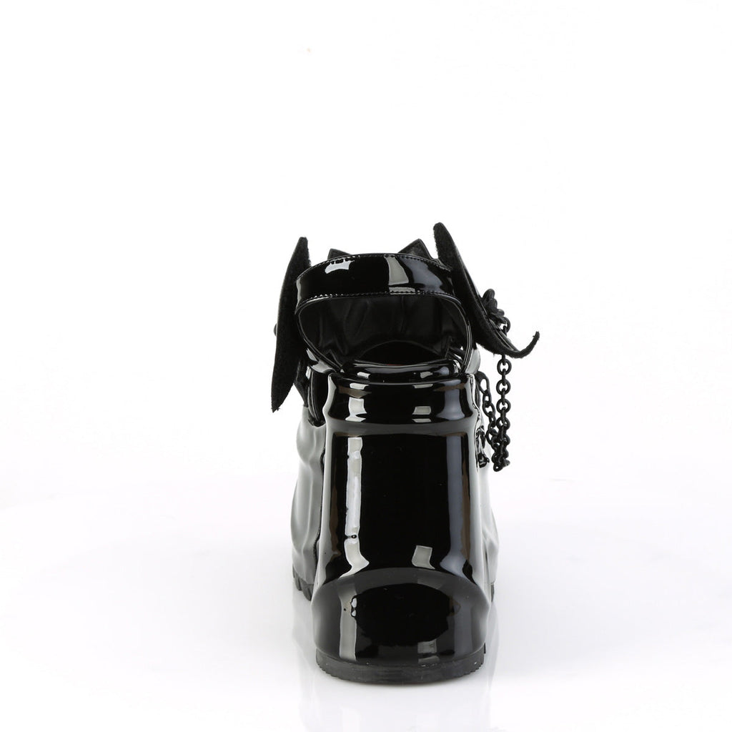 DemoniaCult Womens Sandals WAVE-20 Blk Pat