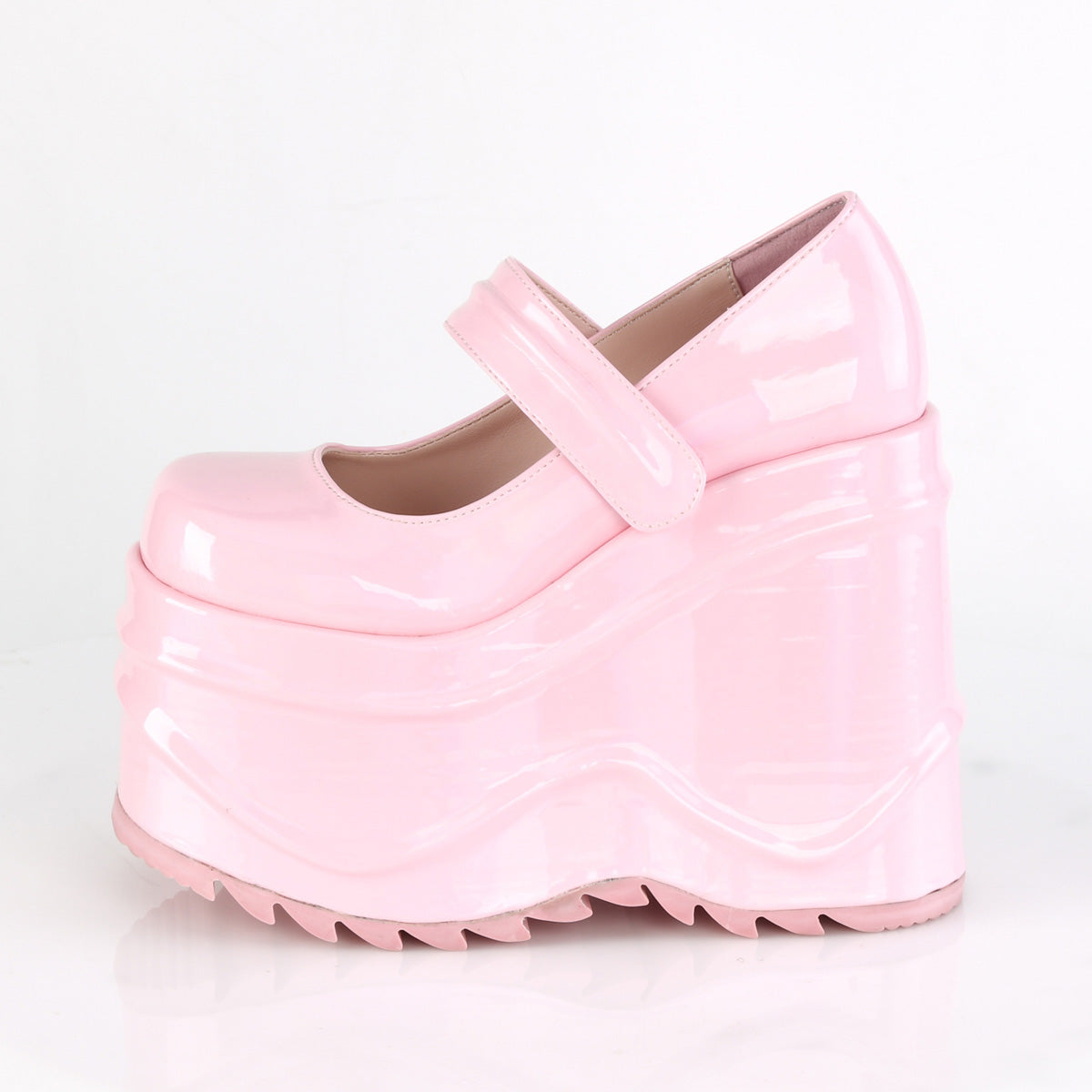 DemoniaCult Women's Heels & Platform Shoes WAVE-32 B. Pink Hologram