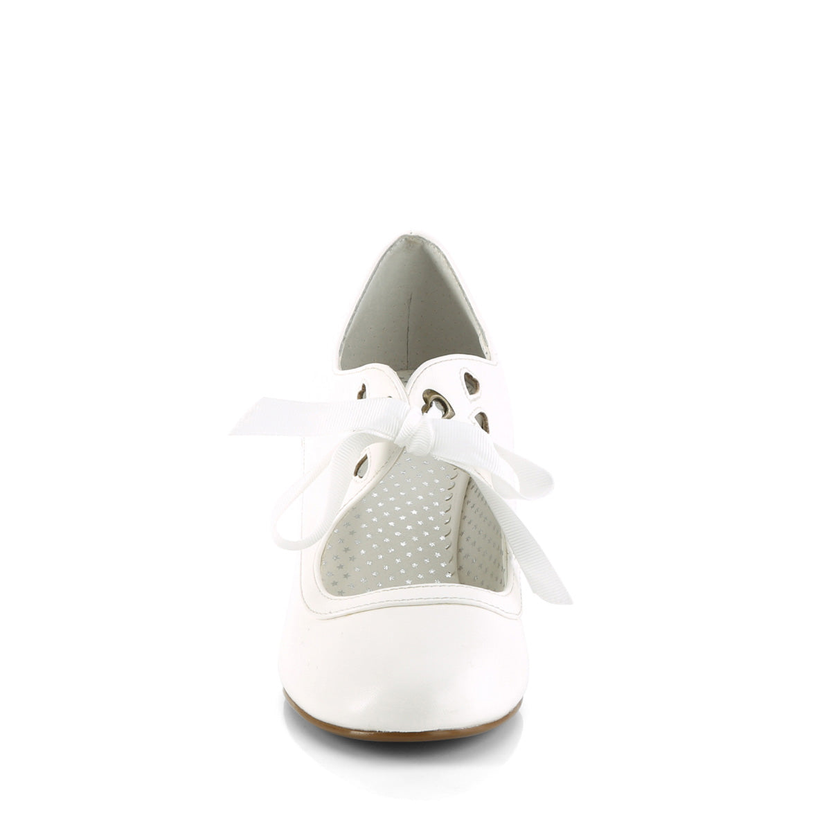 Pin Up Couture  Pumps WIGGLE-32 White Faux Leather