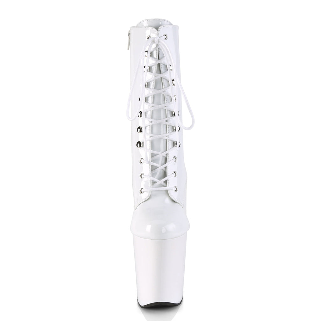 Pleaser Womens Ankle Boots XTREME-1020 Wht Pat/Wht