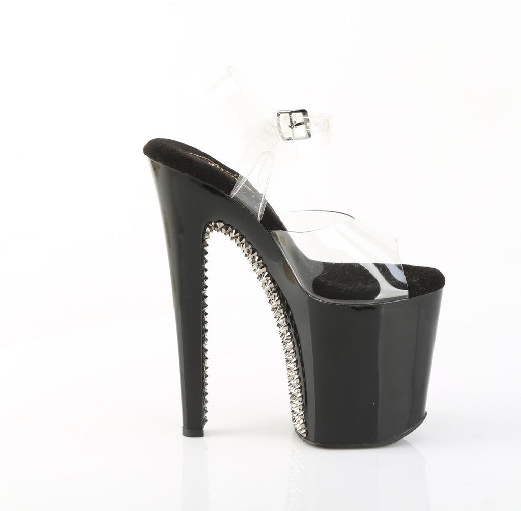 Pleaser Women's Platform Shoes XTREME-808SPRS Clr/Blk-Pewter