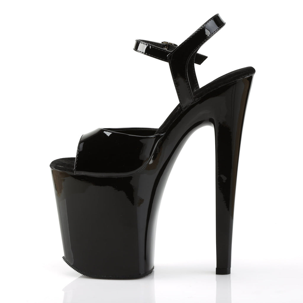 Pleaser Womens Sandals XTREME-809 Blk Pat/Blk