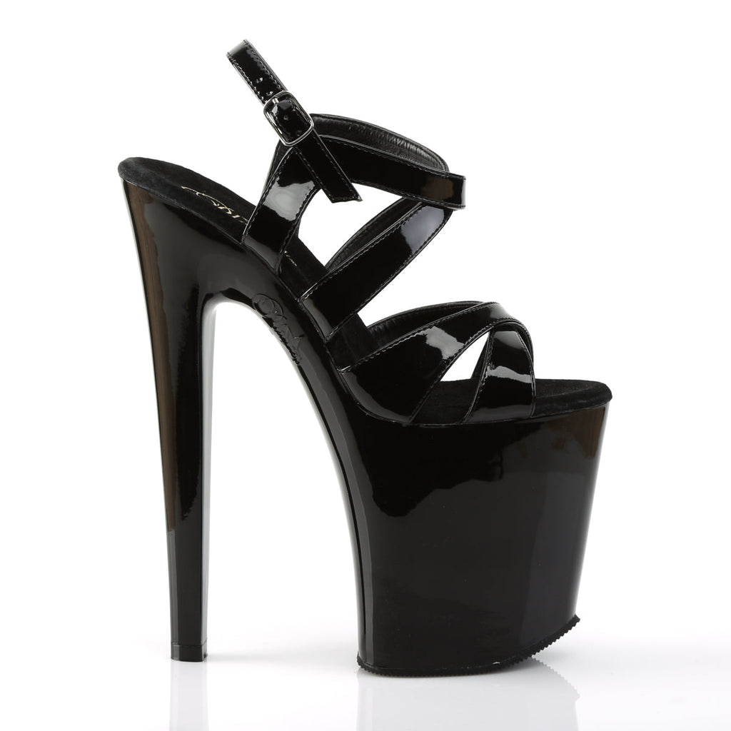 Pleaser Womens Sandals XTREME-872 Blk Pat/Blk