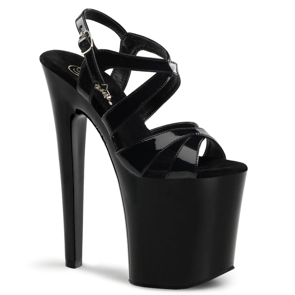 Pleaser Womens Sandals XTREME-872 Blk Pat/Blk