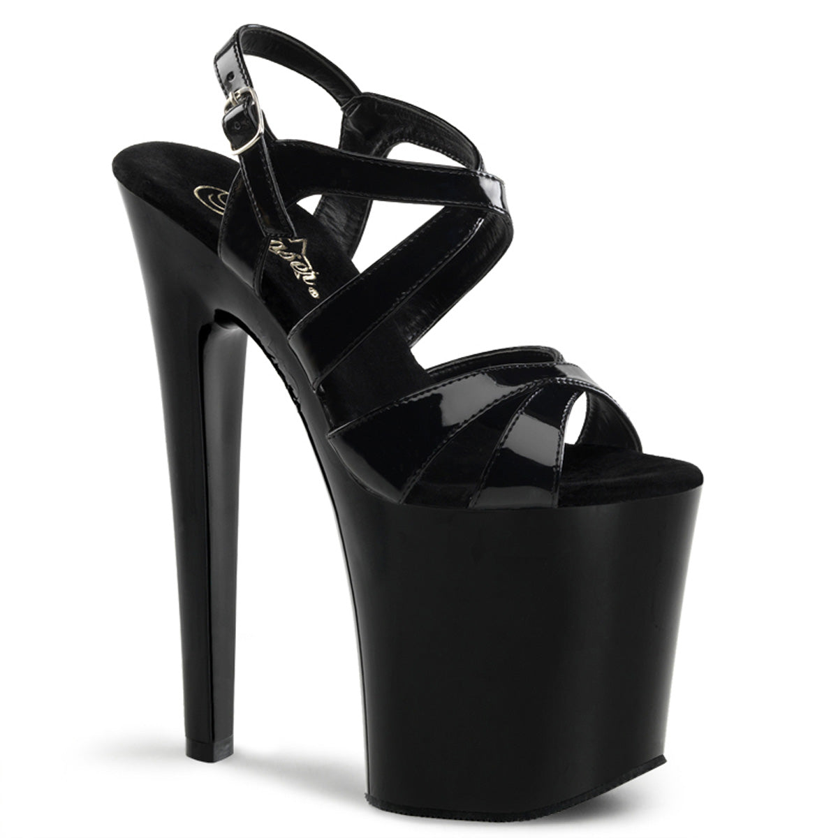 Pleaser Womens Sandals XTREME-872 Blk Pat/Blk